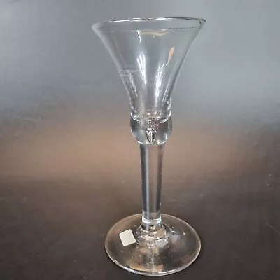 Antique 18th Century Drinking Glass With Bell Bowl Tear Drop • £129