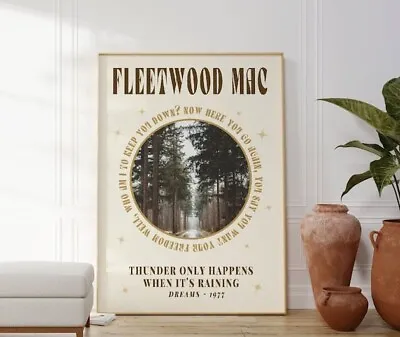 Fleetwood Mac Music Print Vintage 70's Art Fan Art Music Poster 16x24 Poster • $14.98