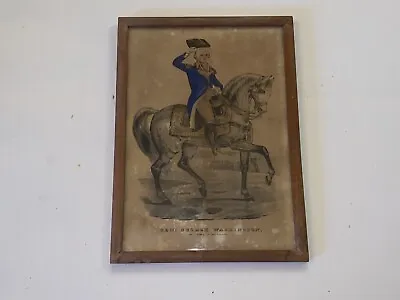 Original N Currier George Washington Father Of His Country Lithograph Print • $60