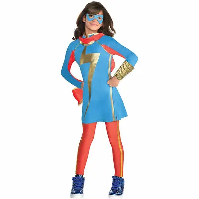 Girls Ms. Marvel Costume Med 8-10 Fancy Dress Rising Superhero Avengers Comics  • $29.99