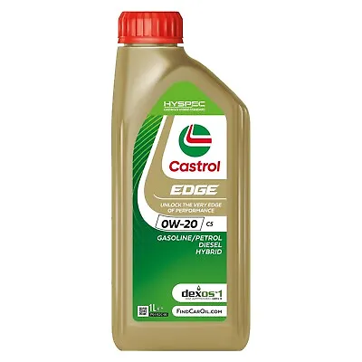 Castrol EDGE Titanium 0W-20 0w20 C5 Fully Synthetic Car Engine Oil - 1 Litre 1L • £16.95