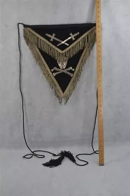 Knights Templar Apron Skull Sword Masonic Freemason Ceremonial Antique Original • £182.46