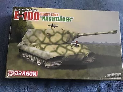 Dragon 1/35 Model Military Tank Kit E-100 Heavy Tank  Nachtjager  6011X • $49.55
