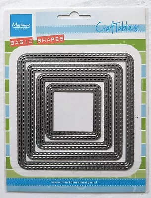 Marianne Design Craftables STITCHED SQUARES Die Cutters CR1359 • £4