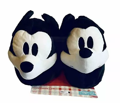 Disney Retro 100 Mickey Mouse Slippers Mens 10-13 Womens 10+ Large • $21.17