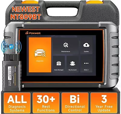 FOXWELL NT809BT BiDirectional Scan Tool Bluetooth Car Diagnostic Scanner • $510.99