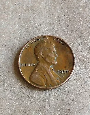 1956 D Error L On Edge Lincoln Wheat Penny Ungraded One Cent • $199