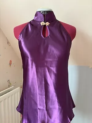 Mystique Purple Mandarin Collar Blouse • £3