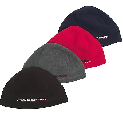 NEW VINTAGE Polo Sport Ralph Lauren Fleece Hat!  Navy Gray Red Black  Beanie • $42.99