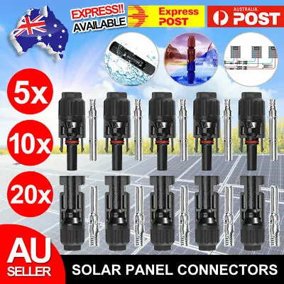 5~20PCS Connectors For MC-4 IP67 Solar Panel 30A Line Plug Socket Male & Female • $7.45