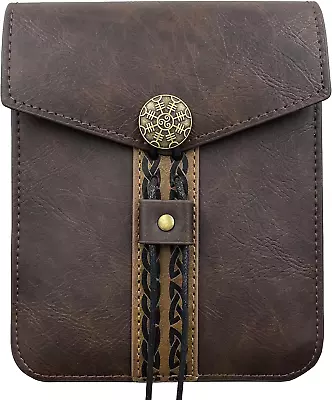 Vintage Medieval Faux Leather Belt Bag Retro Middle Ages Belt Pouch Waist Bag • $34.87