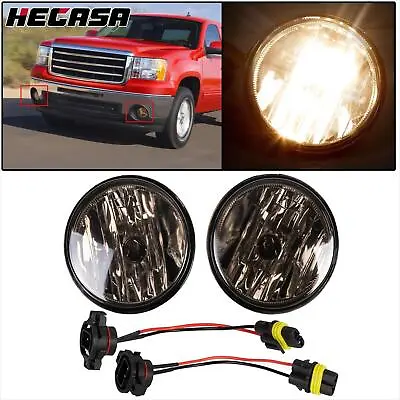 For GMC Sierra 1500 2500  07-14 Fog Lights+Bulbs Bumper Lamps Smoke Lens Pair • $19.99