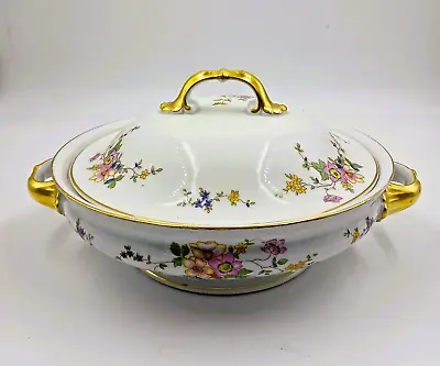 HEINRICH-H&C Selb Bavaria Manchester 9” Covered Vegetable/Casserole Heavy Gold • $44.99