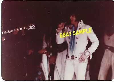 Elvis 3.5x5 Old KODAK Original FAN SHOT Cleveland OH 11/6/1971 White Pinwheel • $10