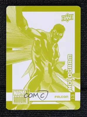 2020 Upper Deck Marvel Annual Hologram Printing Plate Yellow 1/1 Falcon #13 0y85 • $46.25