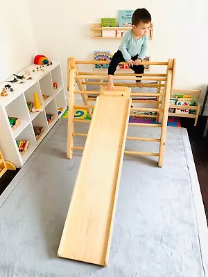 Pikler Triangle Gross Motor Skills Development + Ladder/slide • $370