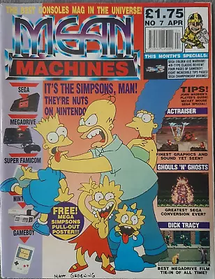 NEAR MINT - Mean Machines Magazine - Issue # 7 - April 1991 RARE • £12.99