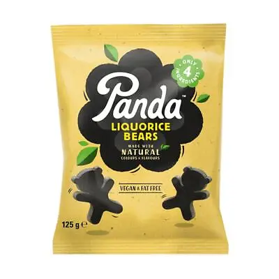 💚 6 X Panda Licorice Natural Liquorice Bears 125g • £12.48