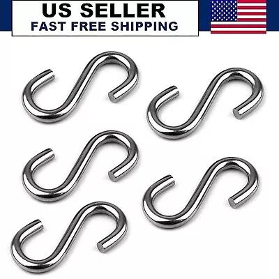 S Shaped Hooks Stainless Steel Metal Hangers Hanging Hooks For Kitchen Work Shop • $6.99