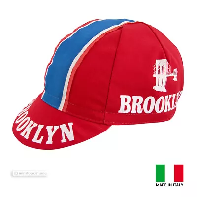$19.95 • Buy BROOKLYN Classic Cycling Cap : RED - MADE IN ITALY!