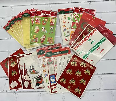 Vintage Eureka Ambassador Hallmark Christmas Sticker Lot 14 New Packs Plus More • $45