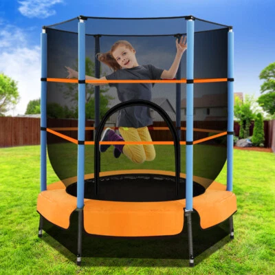 $158.95 • Buy 4.5FT Trampoline Round Heavy-Gauge Steel Trampolines Kids Enclosure Jump Mat