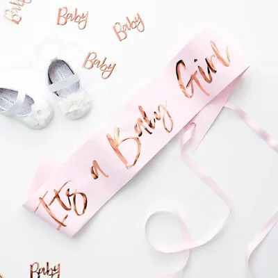 Baby Shower Sashes Party Accessories Mum Mummy To Be Baby Boy & Baby Girl Sash • £4.95
