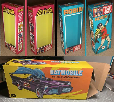 Mego 8  Batman Robin And Batmobile Box Lot Only • $50