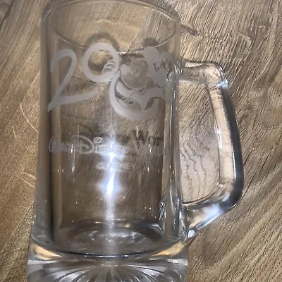 Walt Disney World Glass Tankard Etched Mickey Mouse Glass “John” Name Etched • $8.63