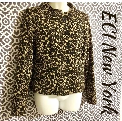 Beautiful ECI NY Women’s Cheetah Print Jacket/Blazer Size 8. Excellent Condition • $19.99