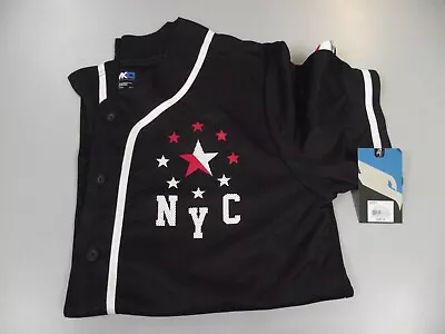 Vtg 1998 Tony Hawk NYC Starter BB Baseball Jersey Black Red White XL $36.00 • $12.99