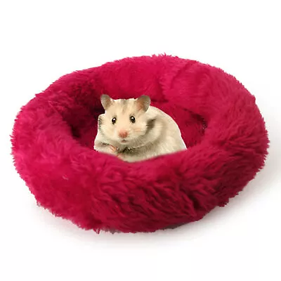 Hamster Mat Arctic Velvet Warm Round Shape Cushion Rabbit Parrot Pet Nest Pad 93 • $9.50