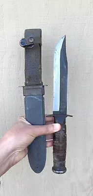 Original WWII USN MK2 Kabar Fighting Knife W/ Sheath WW2 • $28