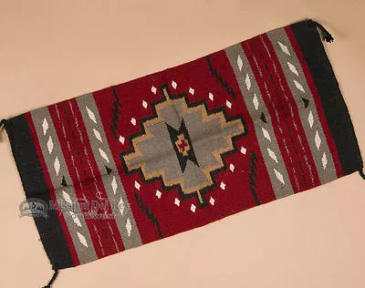 Mission Del Rey - Classic Navajo Style Handwoven Wool Rug 20x40 (40211) • $74.99