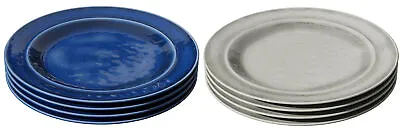 Fifth Avenue Melamine Salad Plates | Set Of 4 |9-Inch -Navy/Gray • $19.99