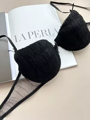 La Perla  Luxury Black Sexy Bra Size Ita 4 38C Made In Italy • $25