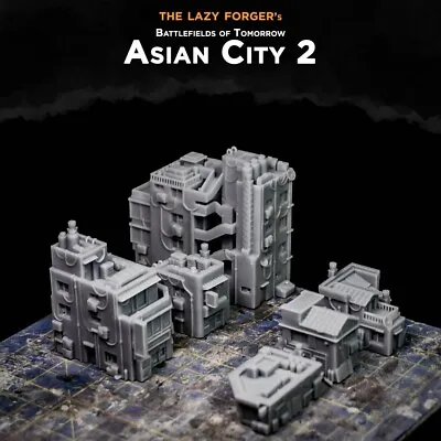 Asian City 2 - Miniature Terrain Set (6 Buildings) • $22.50