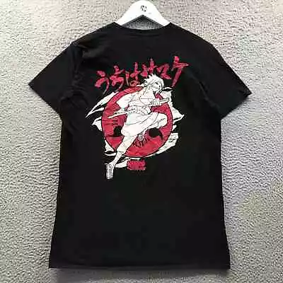 Naruto Shippuden Sasuke Uchiha Anime Manga T-Shirt Men Medium Short Sleeve Black • $9.99