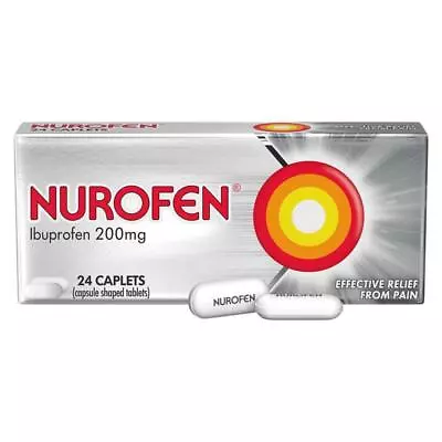 Nurofen Ibuprofen Caplets Pain Relief 200mg 24 Pack • $6.49