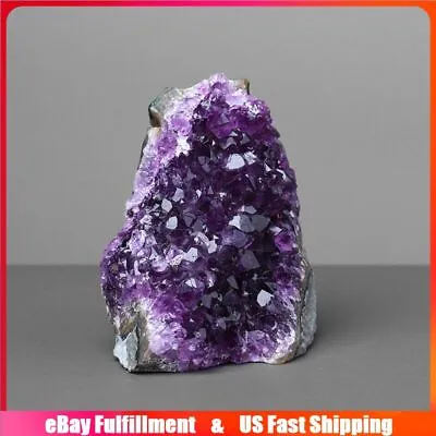 Natural Amethyst Crystal Cluster Quartz Druzy Geode Home Fengshui Stone Healing • $18.49