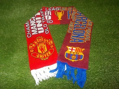 Manchester United V FC Barcelona Champions League S/F Scarf 2007-2008 • $11.35