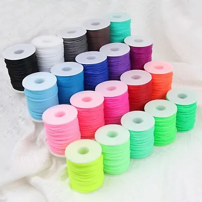 55 Yard 2mm Soft Hollow Rubber Tubing Jewelry Cord Cover Memory Wire Craft Spool • £9.48