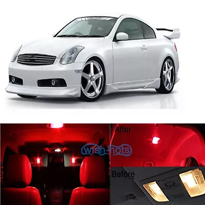 10Pcs LED Red Lights Interior Package Kit For 2003-2006 Infiniti G35+Free Tool • $13.08