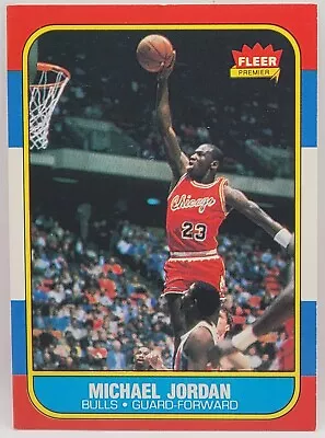 86-87 Fleer Michael Jordan Rookie Card (Chicago Bulls) HOF #57 NOT A REPRINT • $3500