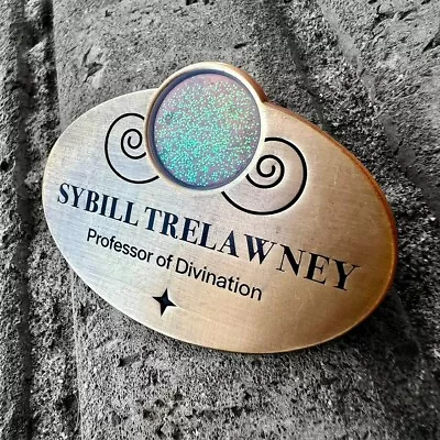 Harry Potter Sybill Trelawney Divination Nameplate Sign Pin • $9.95