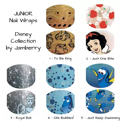 Fairytale/Disney Collection JUNIOR Nail Wraps - Full Sheets (Jamberry) • $16.50