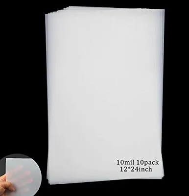 10 Sheets 10 Mil Mylar Sheet 12 X 24 Inch Milky Translucent Plastic Blank Ste... • $28.11