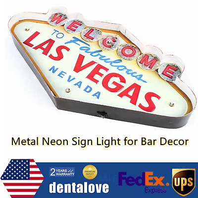 $42.03 • Buy Welcome To Fabulous Las Vegas Nevada Sign LED Metal Wall Decorative Neon Lights
