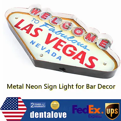 Welcome To Fabulous Las Vegas Nevada Sign LED Metal Wall Decorative Neon Lights • $34.56