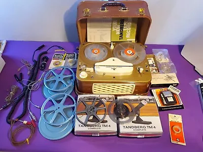 Vintage Tandberg Tube Reel-reel Model 3b Stereo Tape Deck W/ Accessories Tested • £172.76